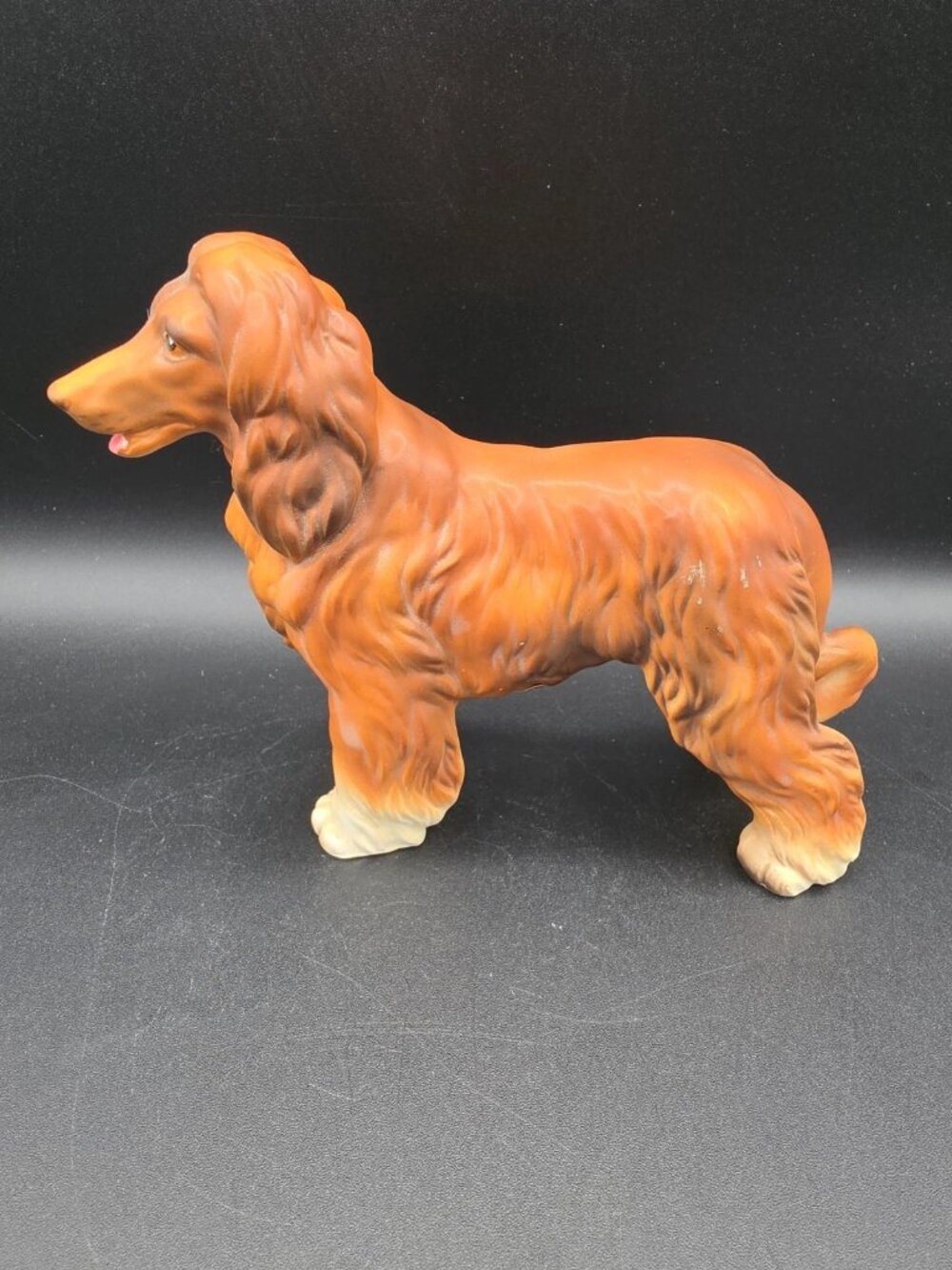 Vintage Lefton Afghan Hound Dog Figurine Porcelain 5" x 7" H7328